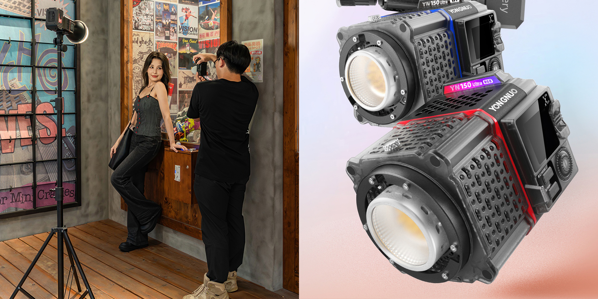 Lampa LED Yongnuo YN150 Ultra RGB Kit - WB (2000 K - 10000 K) - Nowy wymiar mobilnego światła